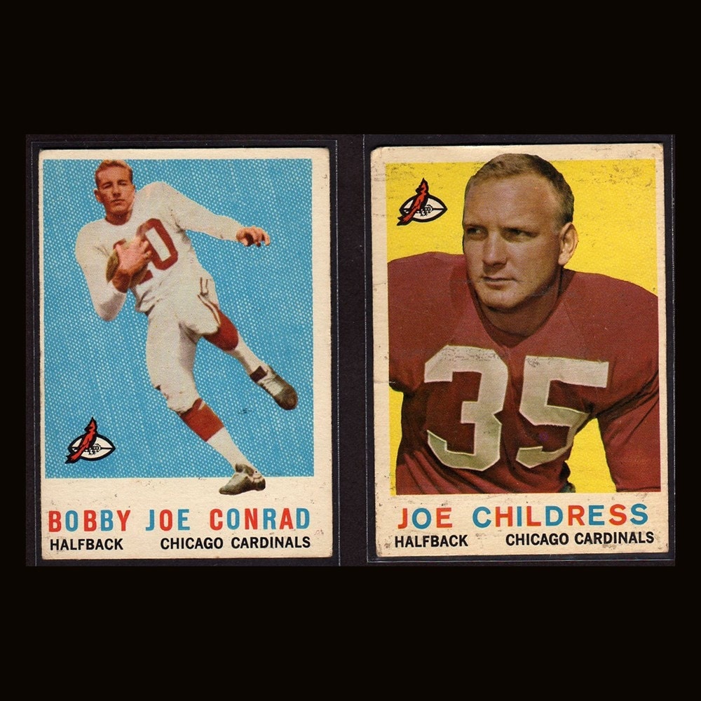 1959 Topps Football 4 Vintage Chicago Cardinal Cards Joe