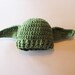 0 to 3 Months / 3 to 6 Months Baby Yoda Hat Hand Crocheted