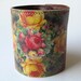Leather cuff / wallet wristband - Victorian roses