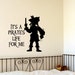 Pirate vinyl wall words decals sticker art graphics