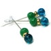Counting Pins Marking Pins Blue Green Hardanger Cross Stitch