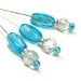 Counting Pins Needlepoint Marking Pins Aqua