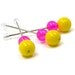 Counting Pins Marking Pins Hot Pink Yellow Cross Stitch Needlepoint Hardanger