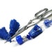 Beaded Scissor Fob, Quilting, Sewing, Cross Stitch, Gift for Crafter, Blue Wave, DIY Crafts, TJBdesigns, Direct Checkout