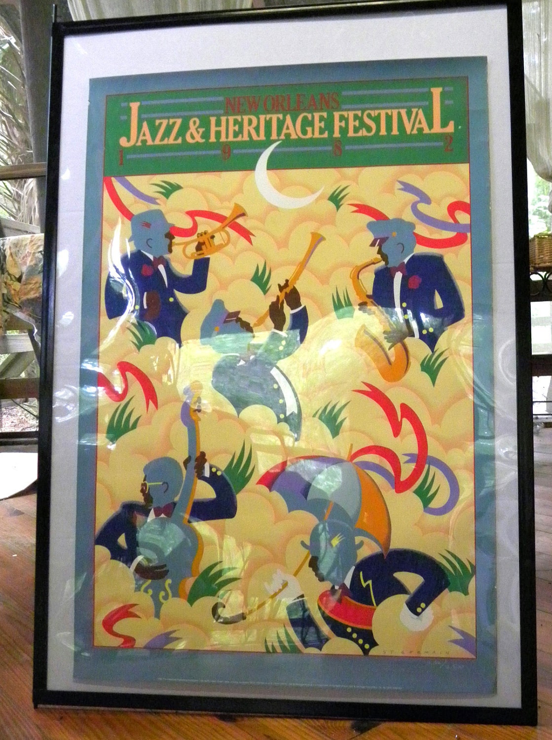 Vintage New Orleans Jazz Festival Poster 1982 not signed but