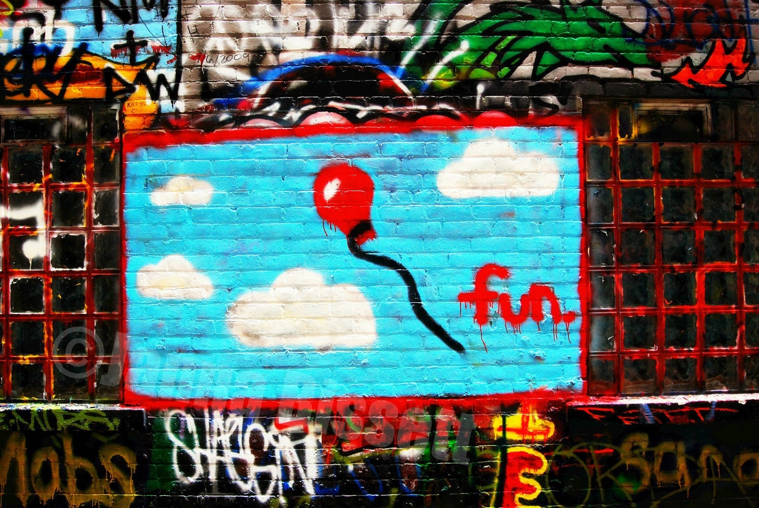 Fun Balloon Graffiti Art Fine Art Urban Photograph On