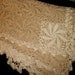 Handmade Pinwheel Crochet Lace Tablecloth Biege & White Lace Table Runner