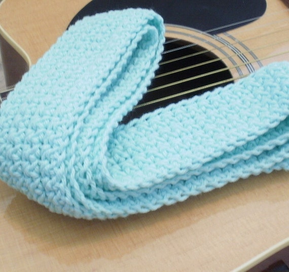 Seafoam Crocheted Acoustic Guitar Strap