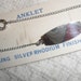 1950s Sterling Silver Anklet, new/old, 9 inches, delicate chain, original card, Space for a name, inspirational or a sweet something ...