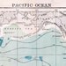 1890s Antique Map of the Pacific Ocean