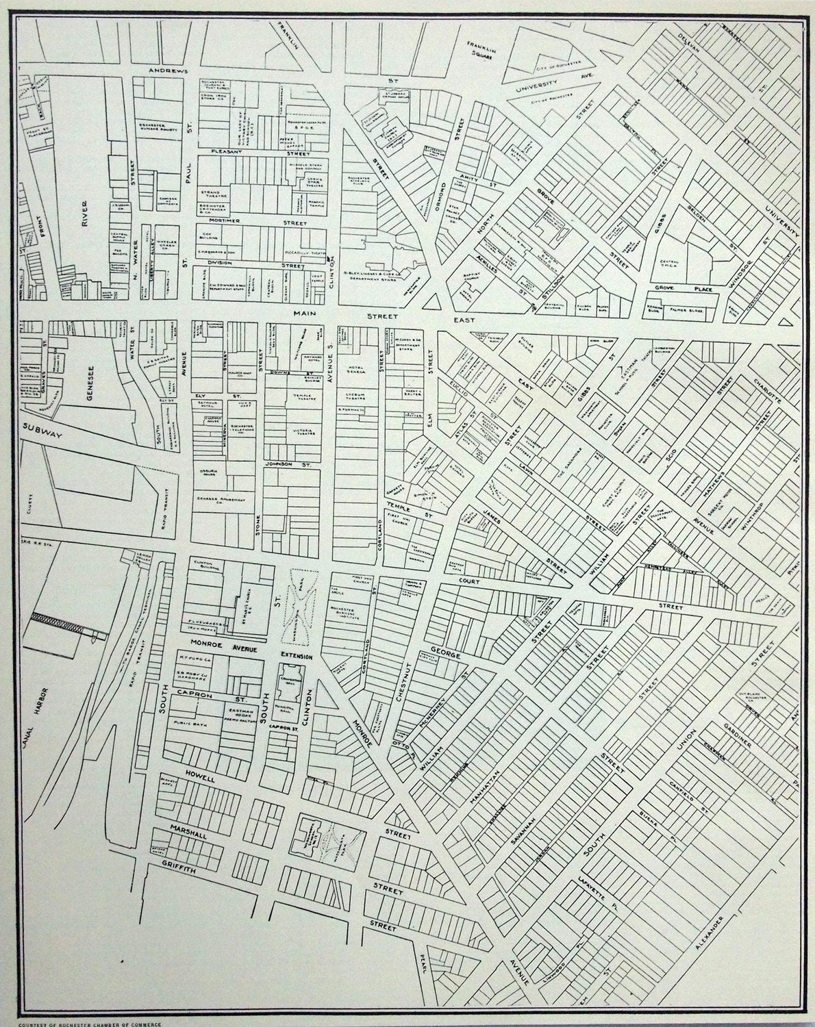 City map Rochester New York PDF