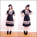 Vintage 70's Dress xs s - black 70's dress, calico print, side ties, empire waist, hippie boho, gunne sax style - FREE Worldwide Shipping