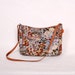 Vintage Tapestry Purse - floral print, woven bag, leather straps, 80s purse - Free Worldwide Shipping