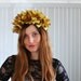 BEAUTIFUL Romantic Floral Crown - metallic shiny gold roses, statement headband, so chic - FREE worldwide shipping