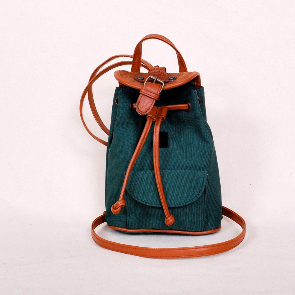 Vintage MINI BACKPACK cross body bag purse hunters forest