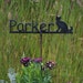 Garden Name Stake - Cat Memorial Garden Marker - Metal Sign