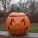 Personalized Ceramic Pumpkin JACK O LANTERN Lamp Light with Flame Eyes
