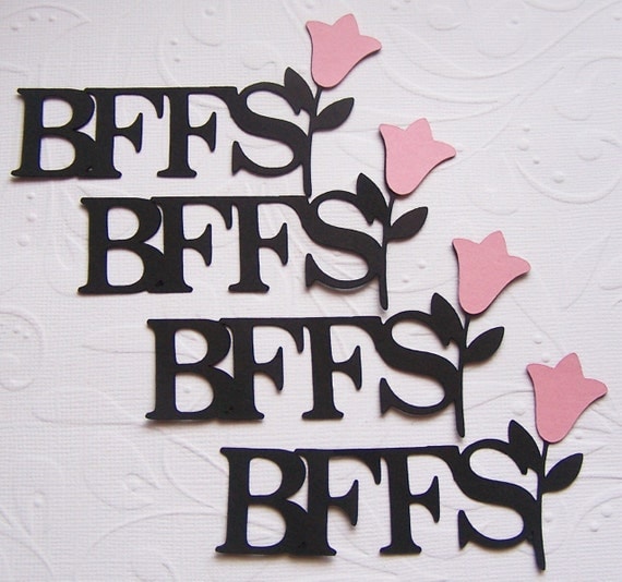 BFFS Beste Freunde Forever Freunde schwarz Pink von Paperquick