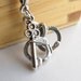 Key and Handcuff charm necklace, silver pewter hand cuffs and skeleton key, erotic erotica sexual fantasy, police fetish, bondage BDSM