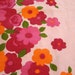 Sale Flower Power Cotton Pink Floral Oversized Pillow Cover / Reclaimed Bed Linens
