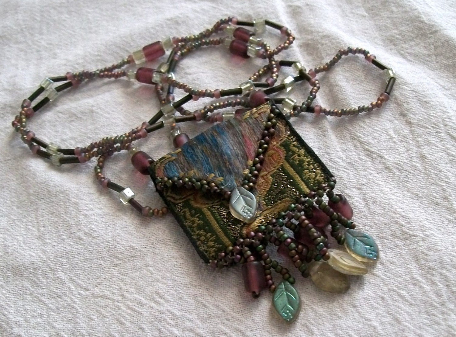 Amulet Bag Beaded Necklace