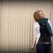 Ruffle Scarf - Dark Teal Ruched Scarf - Ocean