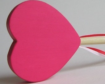 Pink Heart Wand Eco-friendly Wooden ValentinesToy