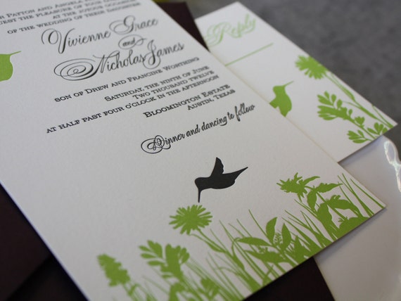 Hummingbird Wedding Invitations 4