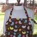 SALE Plus Size Adjustable Apron w/ 2 Pockets - Easter Chicks - Yellow Pink Light Blue Polka Dot Eggs