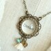 DREAM. Antique Brass Inspirational Beaded Necklace.