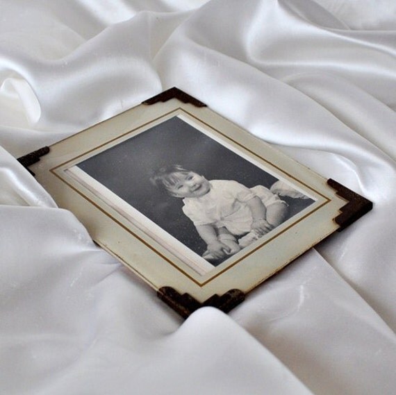 Art Deco Reverse Painted Picture Frame 5x6 Glass