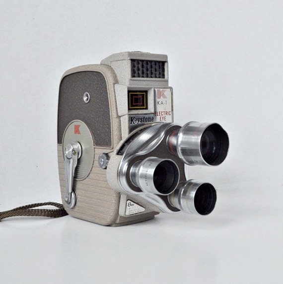 Vintage 1950s Keystone 3 Lens Movie Camera