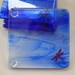 Blue Skies Fused Glass Coasters with Copper