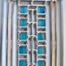 Prairie Style Stained Glass Panel- Wood Framed