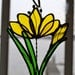 Crocus of Spring Stained Glass Suncatcher Yellow White or Purple