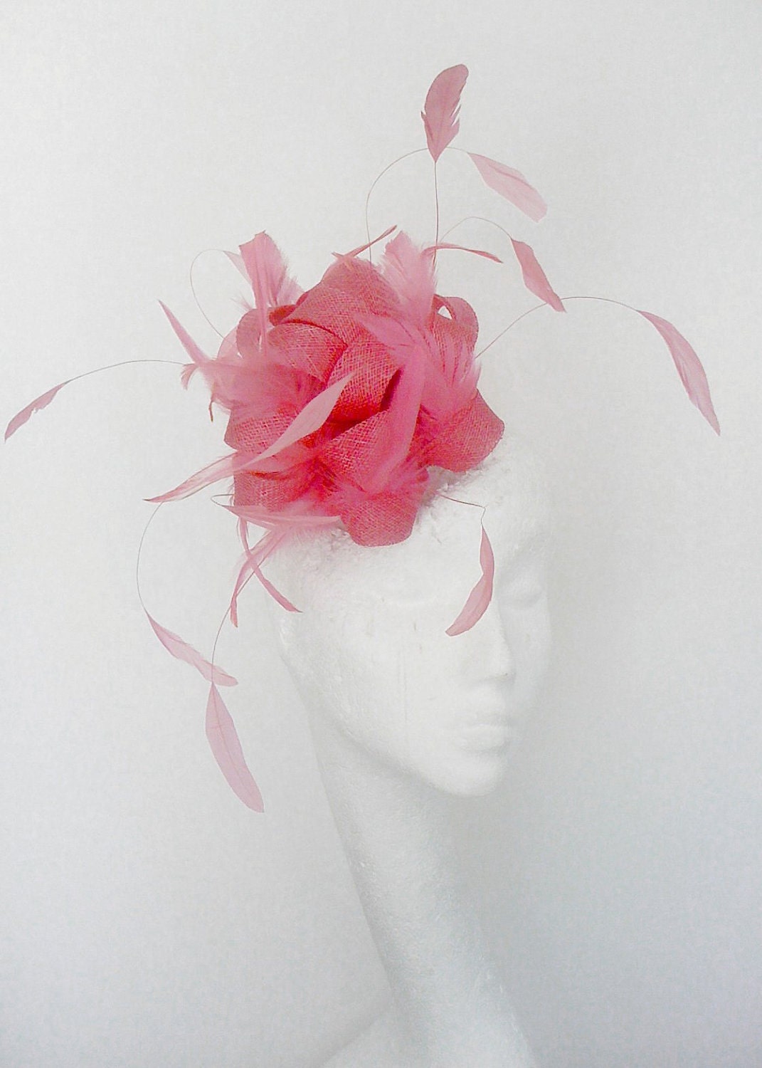Pink Fascinator Hat for Weddings Races and by Hatsbycressida