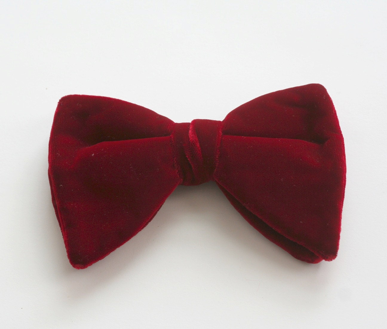 burgundy clip on bow tie