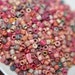 Small Autumn Fall Fuschia Pink Multi Color Czech Glass Tube Beads - 1000 pcs