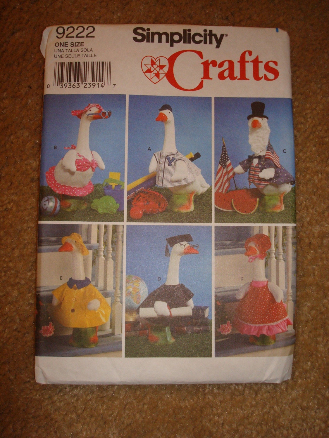 Simplicity 9222 Crafts Pattern Lawn Geese Clothing