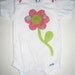 Baby Girl boutique Spring Flower applique onesie