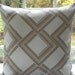 NEW--20x20- Geometric Decorative PillowCover--Designer Fabric-- Throw Pillow - Taupe, Putty ,Winter White