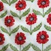 Poppies hand printed linen fabric