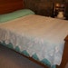 Cream Vintage Crochet Full/Queen Butterfly Bedspread Coverlet now 95