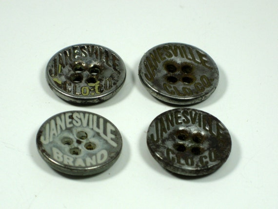 1894 Antique Trouser Buttons Janesville Clothing Company work