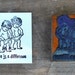 Boy and Girl Toddler Vintage Letterpress Wood Printers Blocks Printer Stamp