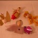 Small Lot of 4 Vintage Spun Cotton Wood and Foil Ornaments for Crafts
