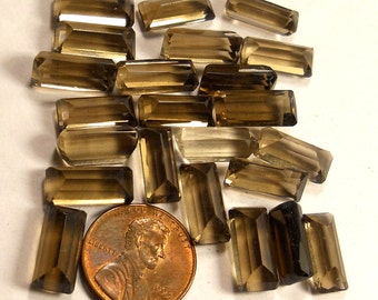 100 Carat LOT ... Faceted Smokey Quartz Gemstone