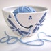 Best Dragonfly Yarn bowl, Yarn holder, Pottery bowl, Ceramic Knitting bowl pottery (K)