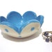 Blue Ring dish, Dipping bowls, , air plant planter, jewelry dish, handmade ceramic pottery
