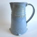 Large Ceramic pitcher in dusty blue, Use it for a Vase, Handmade stoneware pottery